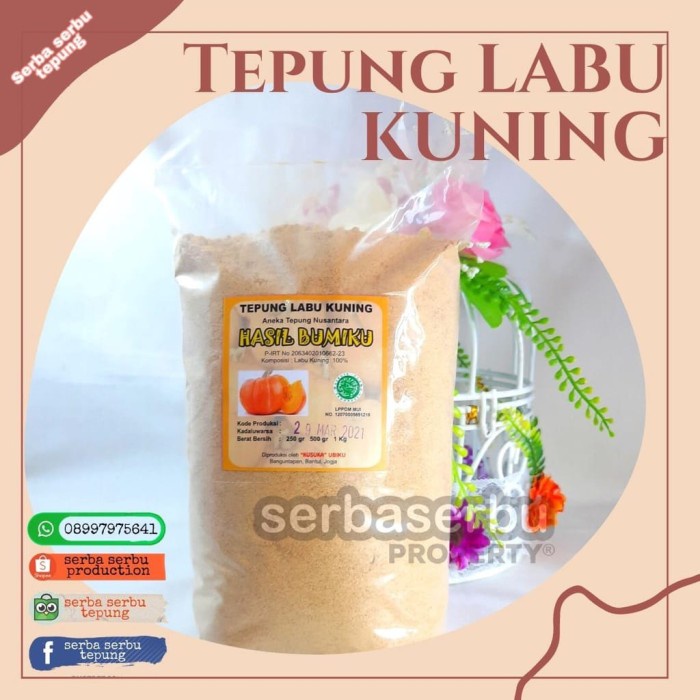 

PROMO [COD] Tepung Labu Kuning Kemasan 1 Kg (Sudah Dinkes PIRT & LPPOM MUI)