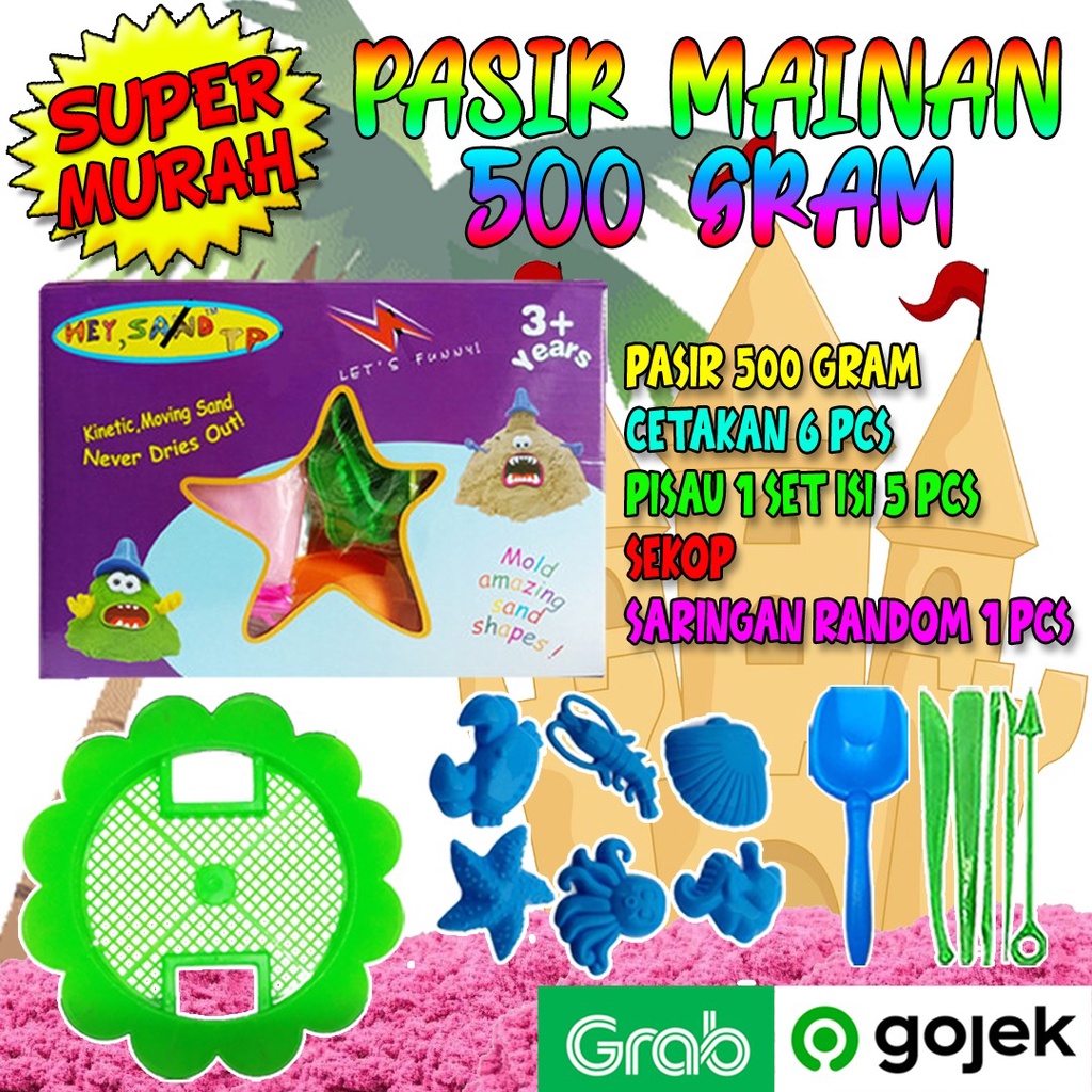 Pasir Mainan Sintetis Edukasi Anak Paket Box 500 Gram Super Murah