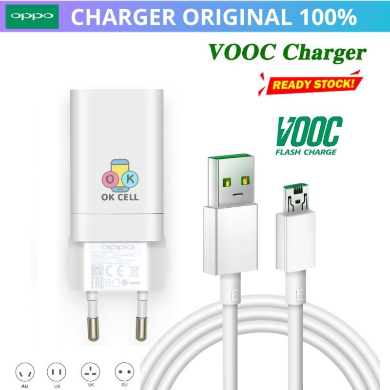 Charger Oppo F9 F11 Casan USB Micro Fast Charging Original Casan Asli High Quality