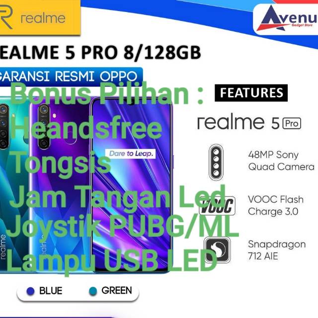 REALME 5 PRO RAM 8 128 GB GARANSI RESMI RELMI