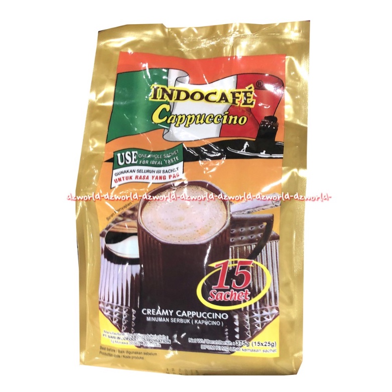 Indocafe Cappucino 15Sachet Creamy Capucino Kopi Indokafe Kopi Instan Indo Cafe Kapucino Krim Instan