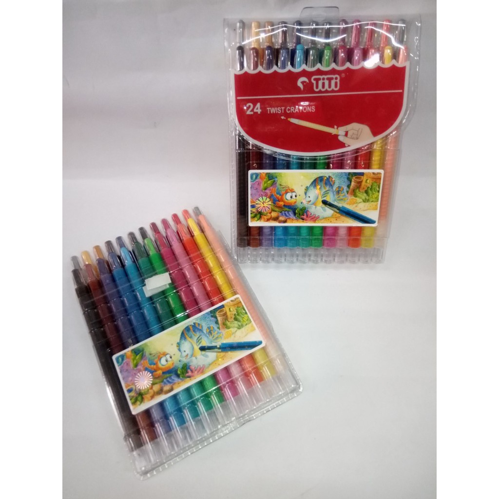 

Crayon Titi / Joyko 24 warna Putar Panjang