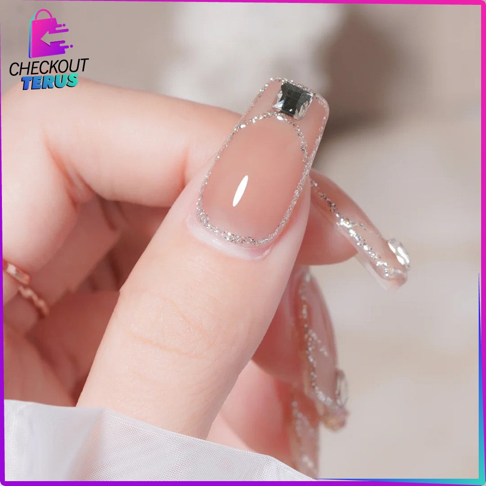 CT K80 Perawatan Kuku Sticker Kuku Anti Air Hiasan Kuku Nail Art Kuku Palsu Motif Wanita Korea