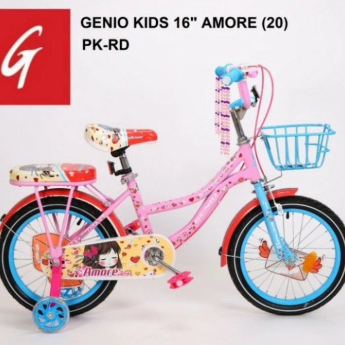 Sepeda Mini Anak Perempuan Genio Amore Ukuran 16 / 18 Inch