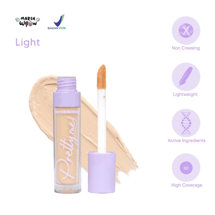 READY ~ MARSHWILLOW PRETTY ME LIQUID CONCEALER WITH NIACINAMIDE EXTRACT LIGHT/ORIENTAL/WARM