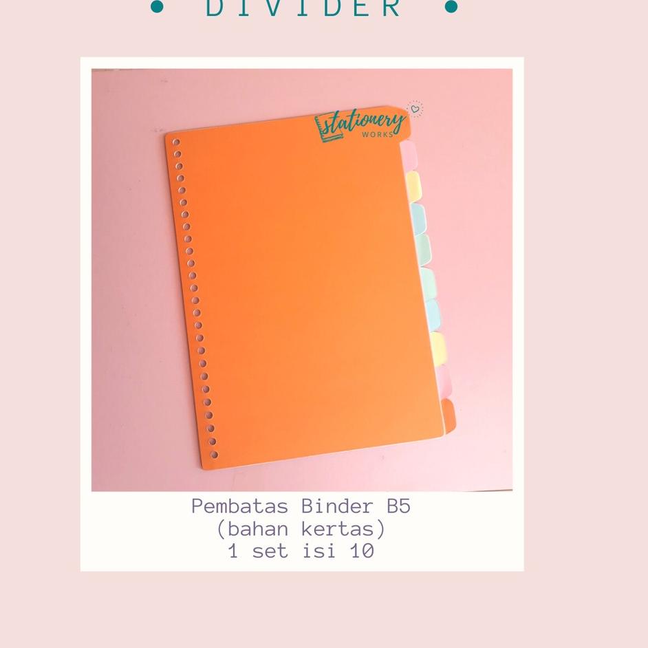 

qfs Binder Divider - Loose leaf divider A5 B5 - Pembatas binder - Pastel rainbow untuk jurnal planner rnyj513