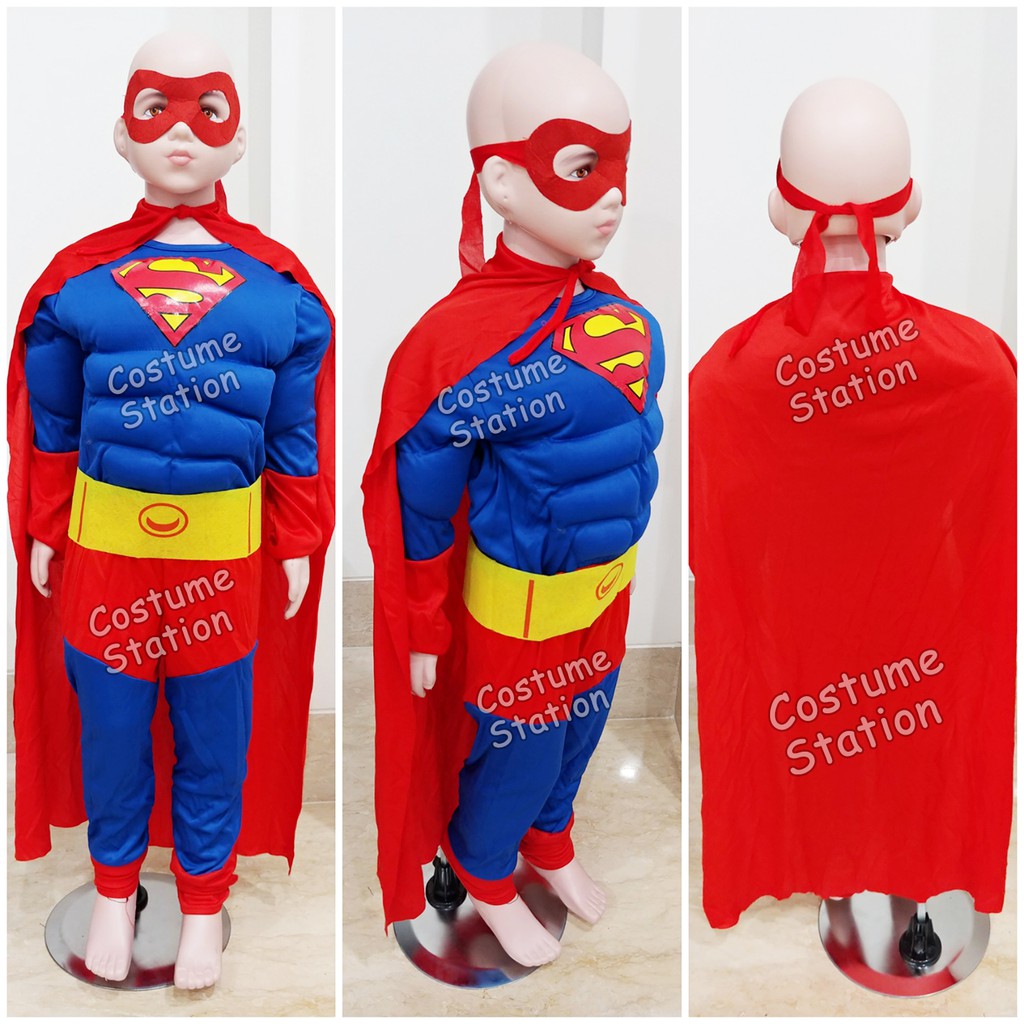 Kostum Superhero Superman / Costume Super man DC Justice League anak laki