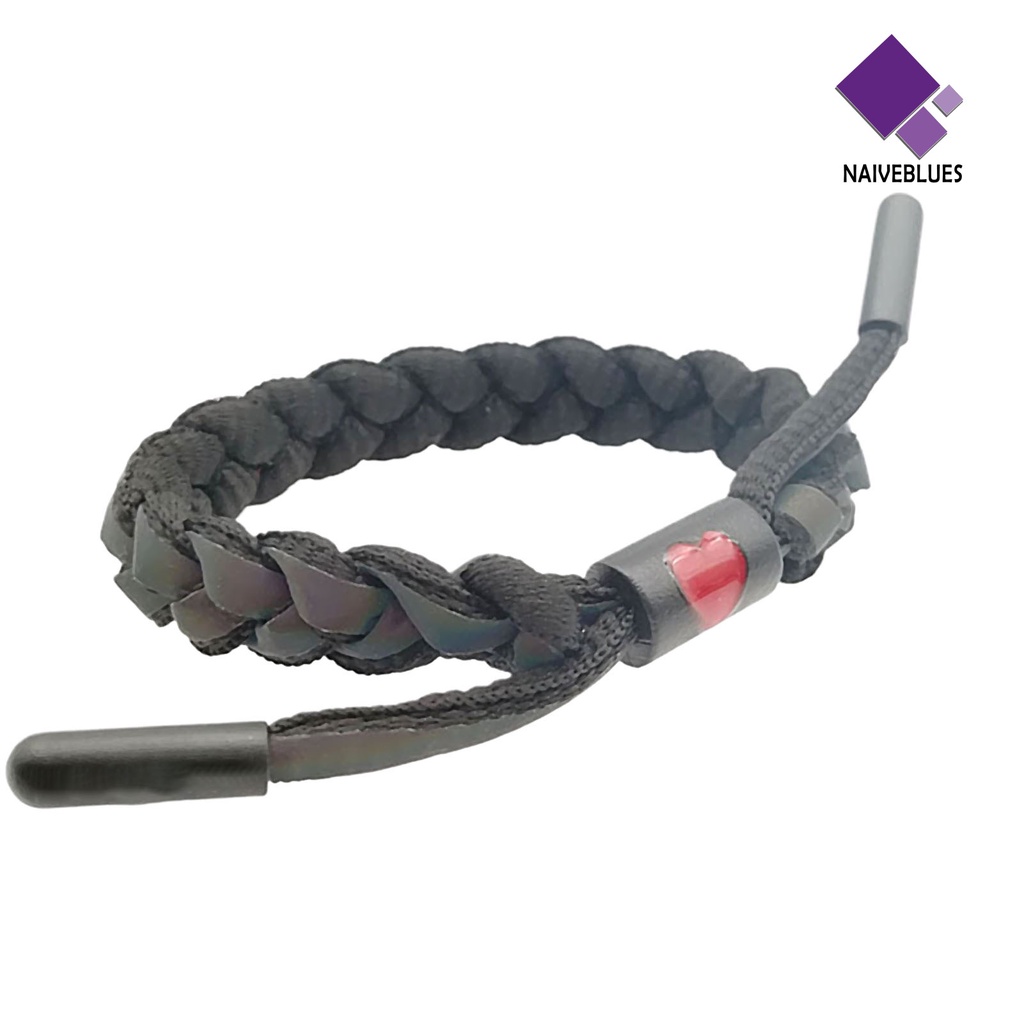 Naiveblue Gelang Tangan Kulit Imitasi Aksen Holografik Reflektif Handmade Untuk Perhiasan Wanita / Pesta
