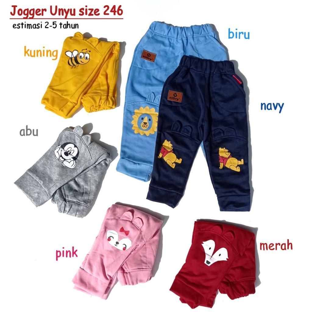 Celana Panjang Jogger Anak Perempuan Cewek 2 3 4 5 6 7 Tahun UNYU