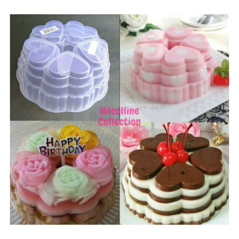 Cetakan agar puding valentine