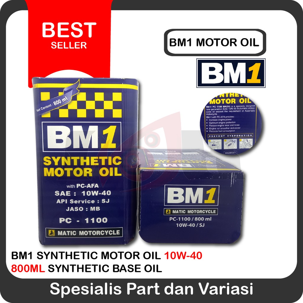 Oli BM1 Matic PC-1100 PC-1300 SAE 10W40 800ml Motor Matik