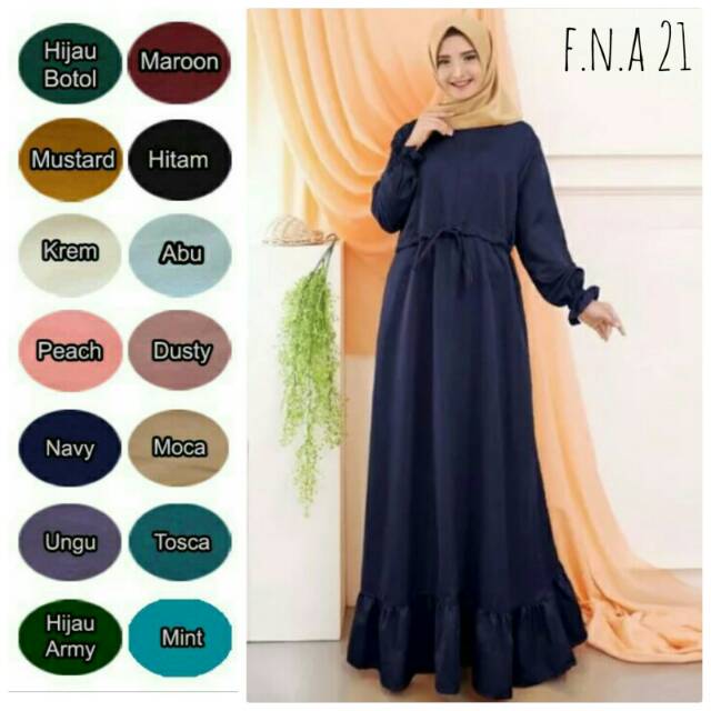 Gamis murah wolfis polos / Gamis reinn wolfis