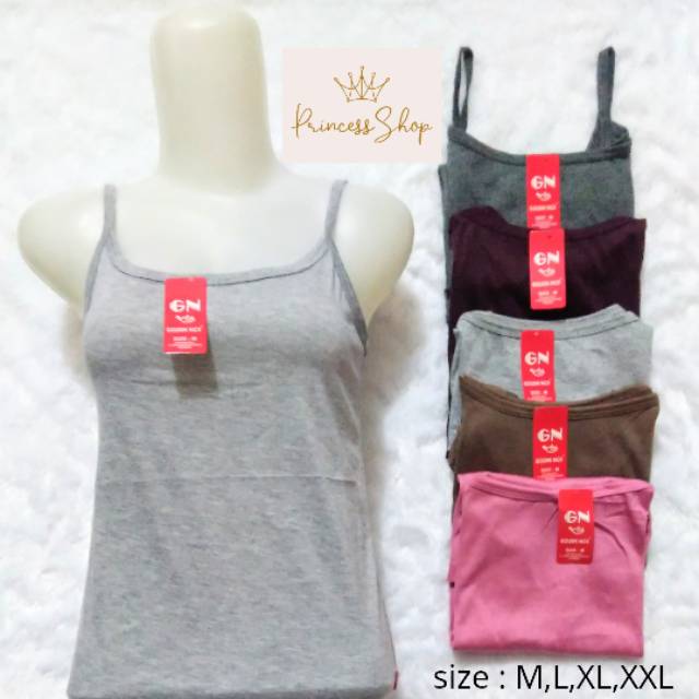 Tanktop wanita dewasa tali kecil/singlet wanita golden Nick M-XXL Best seller