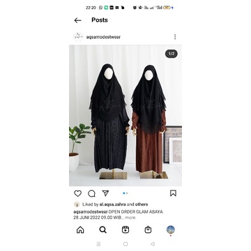 Glam abaya black by aqsamodestwear