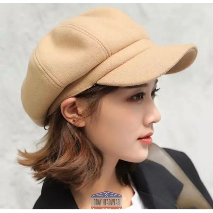 Topi Cap Apolo Polos Newsboy Dewasa Unisex Import Premium Topi Apolo Topi Kekinian Terbaru Simpel