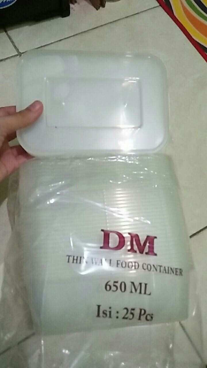 Kotak Makan Tahan Microwave | Thinwall 650ml Food Container | Tempat Kotak Makanan Plastik