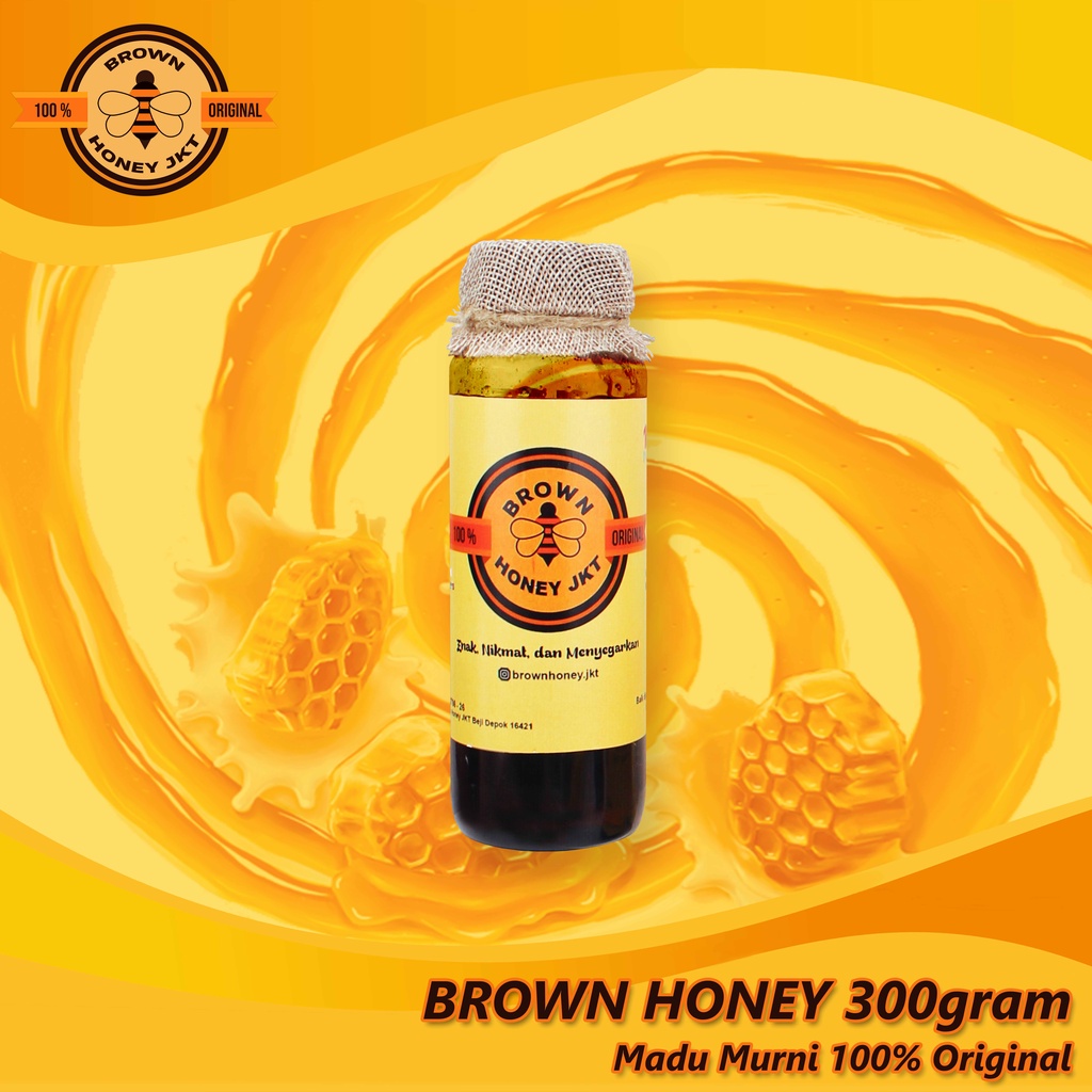 

Brown Honey Madu Murni 300gram 100% ORIGINAL