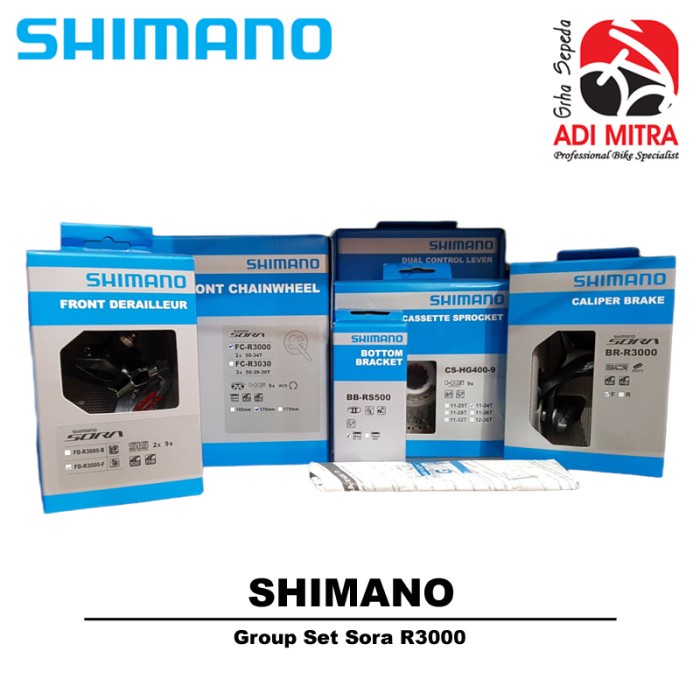 Shimano Sora R3000 9 Speed Groupset Sepeda