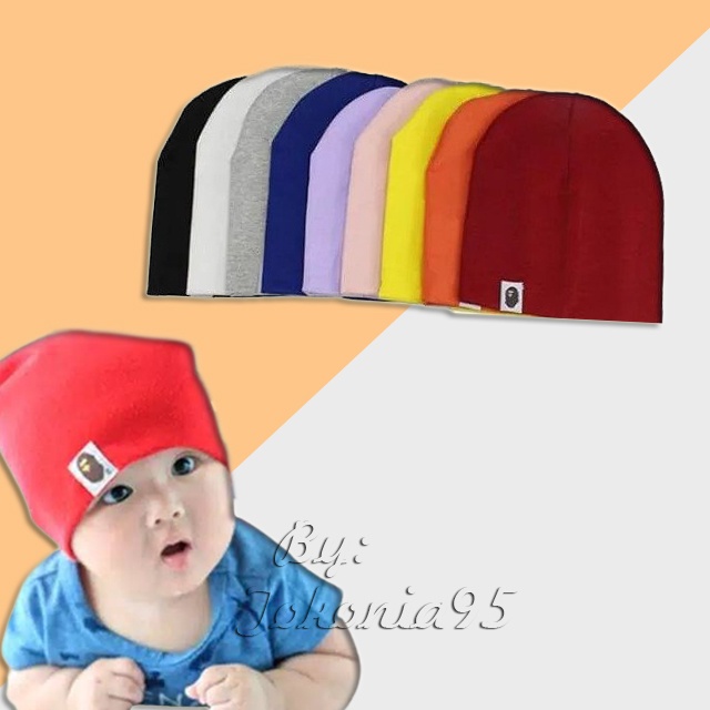 Topi Kupluk Polos Anak Bayi MULTICOLOR Unisex