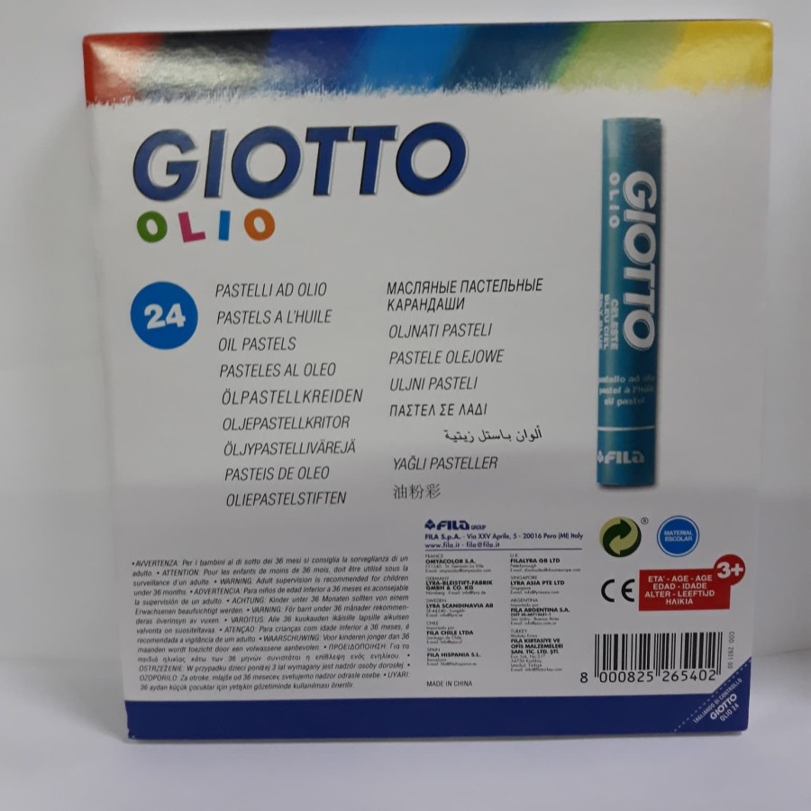 Krayon warna Giotto Olio Oil Pastels 24  / Crayon 24 Colours