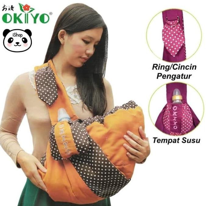 Ready Stock  Gendongan Bayi Okiyo Gendongan Samping Sling Gendongan Bayi Depan - Kuning Kunyit
