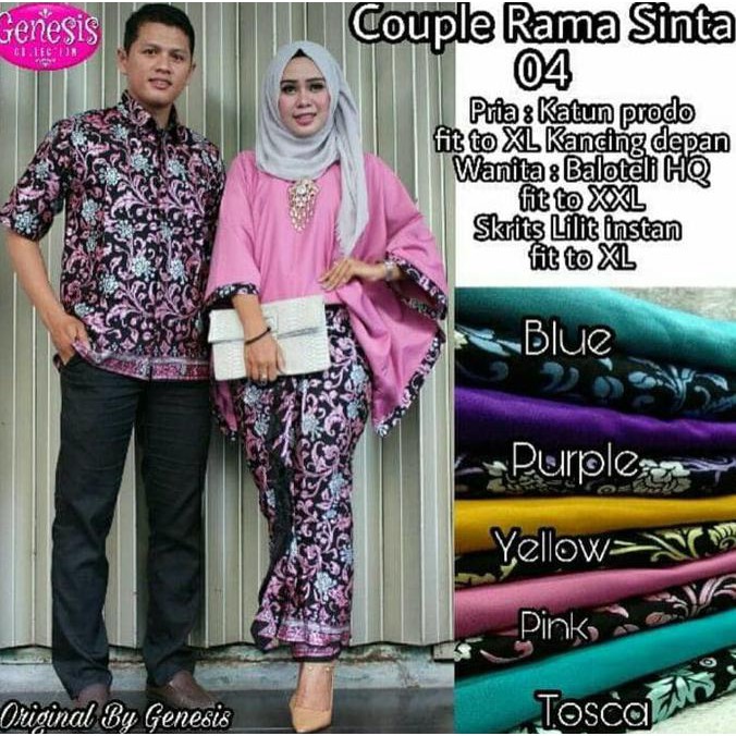 Bigsale Batik Couple Sarimbit Rnb Matt Katun Batik Prodo, Cewek Allsize Smpe Xl, Cowok S-Xl Bebas