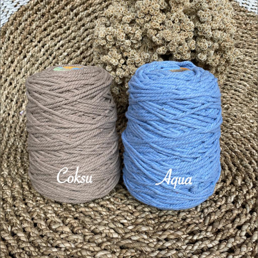 benang macrame cotton rope 1kg warna PART II