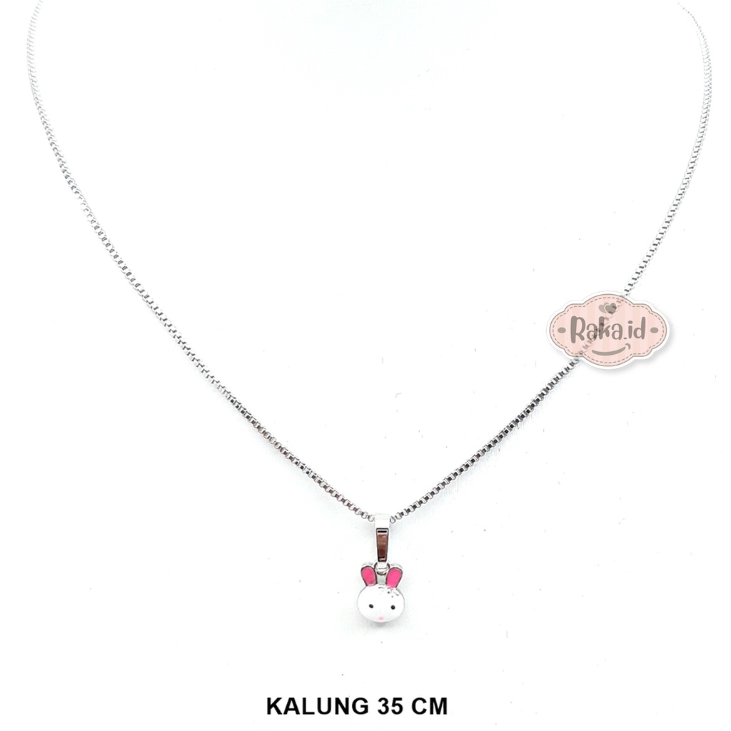 Kalung Anak Perempuan Xuping Bunny Telinga Pink Perhiasan Cantik Anak Lapis Emas 18k 591