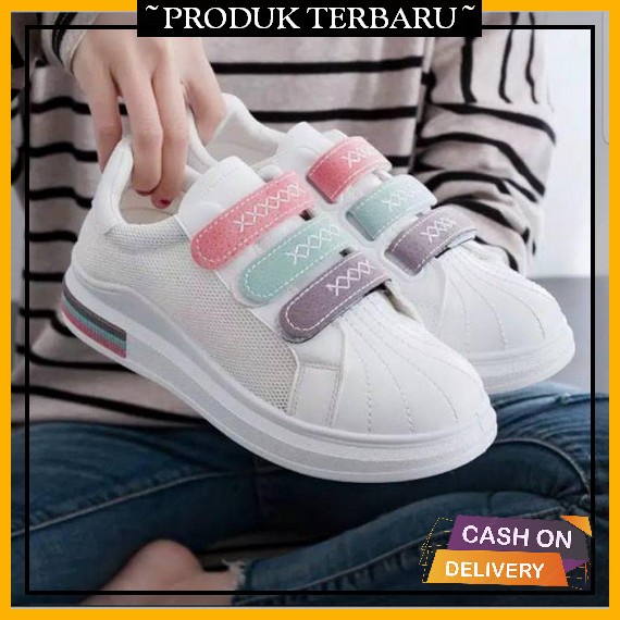 Sepatu Kets Olahraga Wanita Jogging Lari Main Running Sneakers Cewek Murah Model Import Sepatu Conve