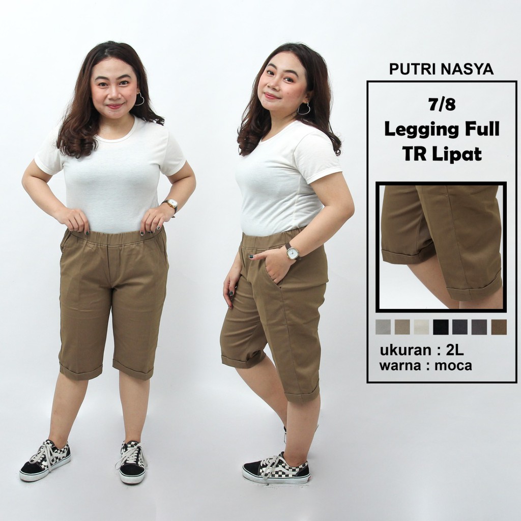 Celana 7/8 jumbo L full TR / baggy pant jumbo / celana pendek model 8L-6L-5L-4L-2L-XL-S fit to L