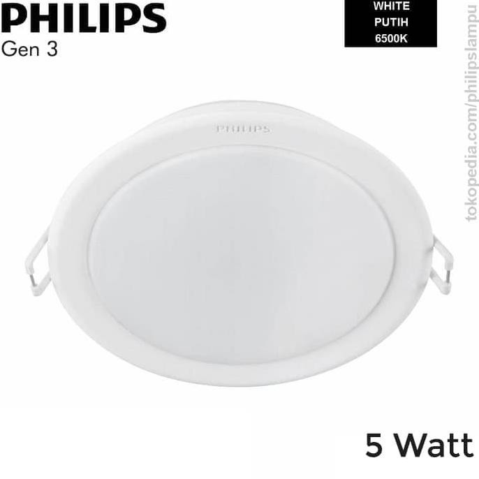 Lampu Downlight LED Philips 5W 59447 Meson Gen 3 Putih White 5 W - Putih