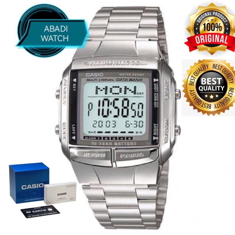 JAM TANGAN DIGITAL CASIO DB-360-1ADF SILVER ORIGINAL