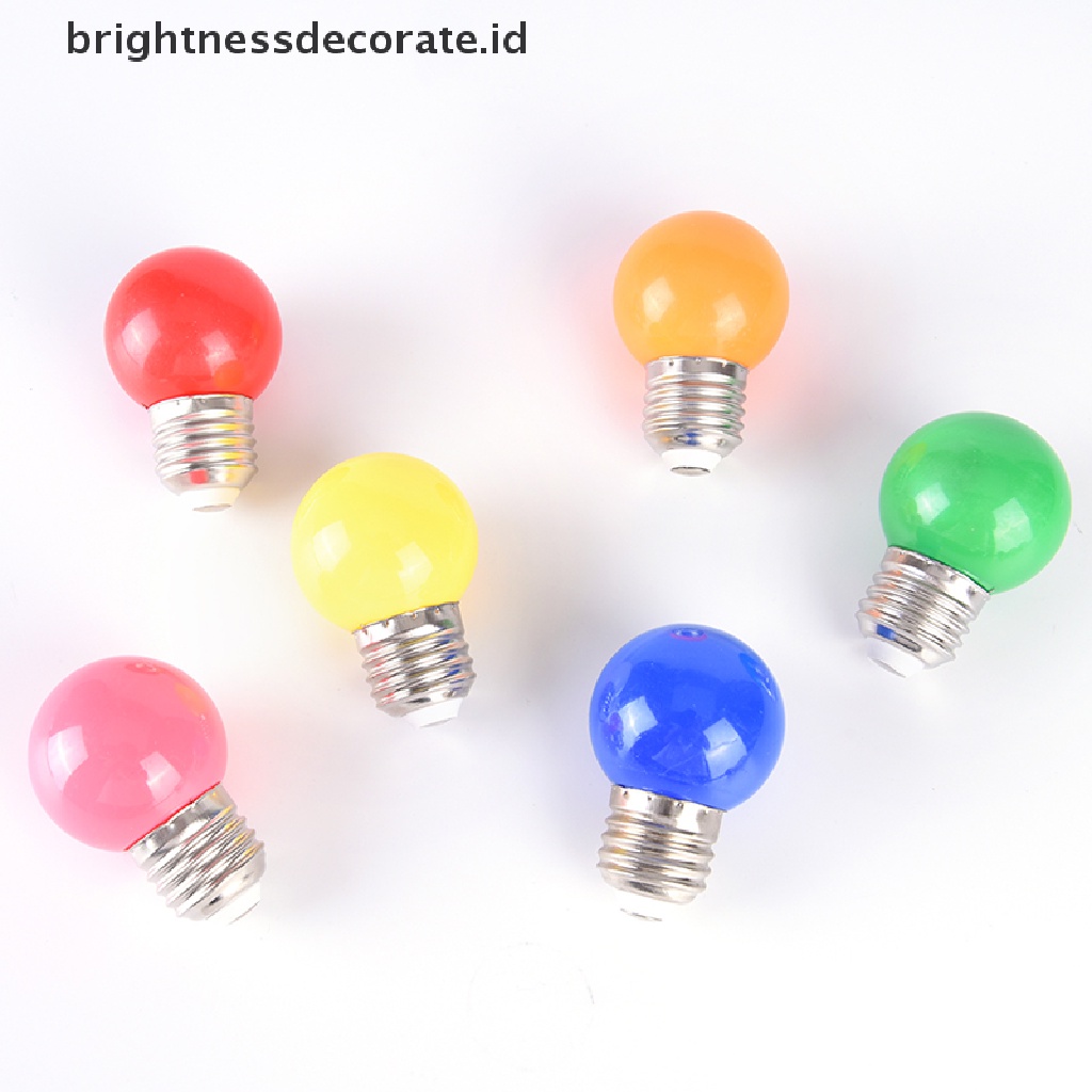 Lampu Led 2w E27 Bentuk Bola Golf Warna Biru Merah Hijau Kuning