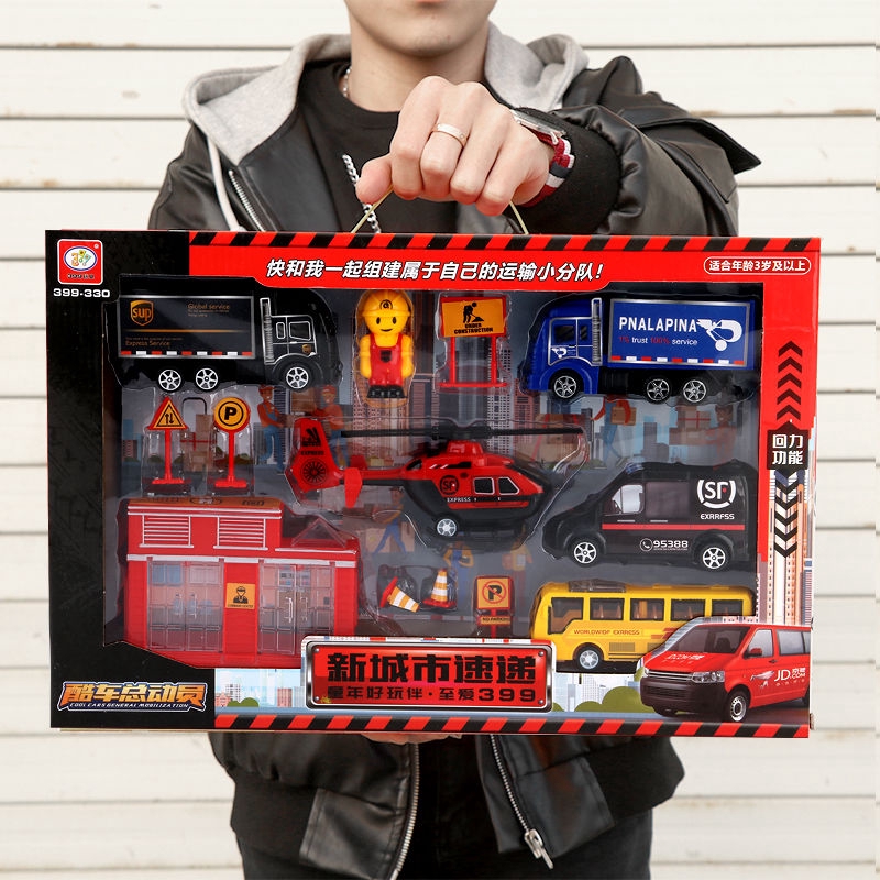  Anak anak  mainan  mobil besar rekayasa mobil set truk  tarik 