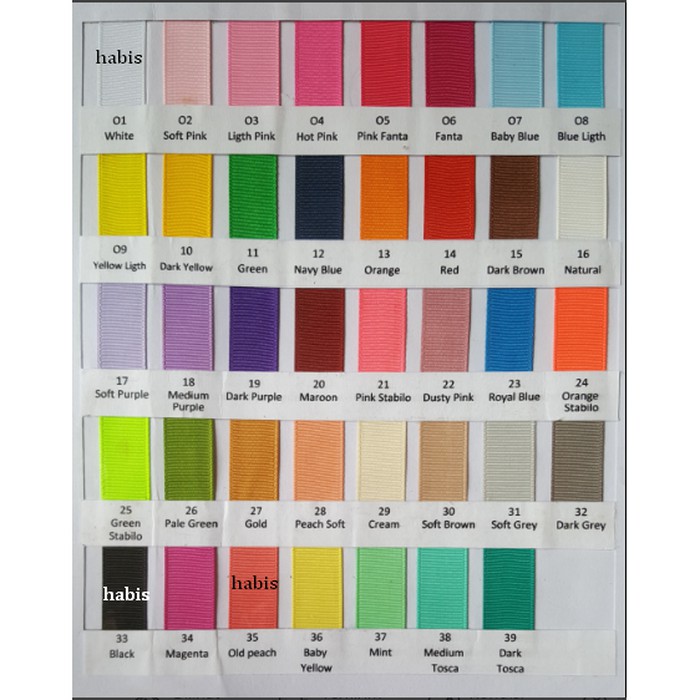 

Pita GrosGrain Polos import 3/8" (1cm) 100 yard