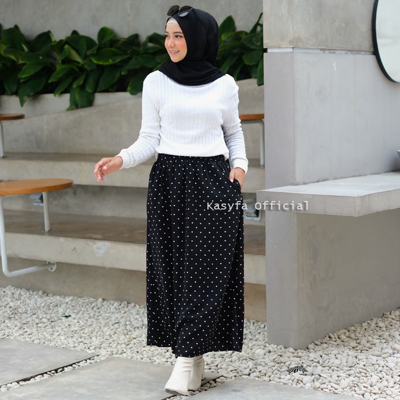 ROK POLKA WANITA // POLKADOT SKIRT