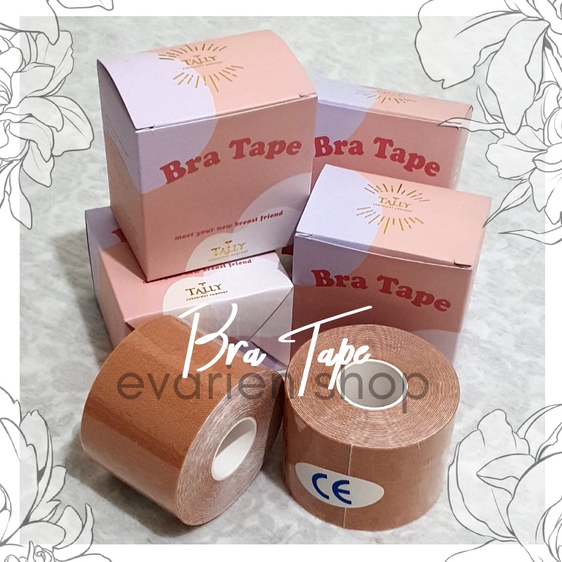 EVARIEN SHOP - Bra Tape / Body Tape Breast Lift Cotton Katun Elastis Kain Berperekat Plester Cosplay
