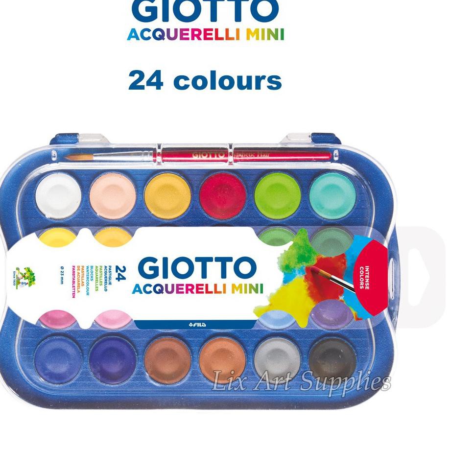 

Big Sale.. Giotto Acquerelli Mini Watercolor Set 24 / Giotto Watercolor Mini 24