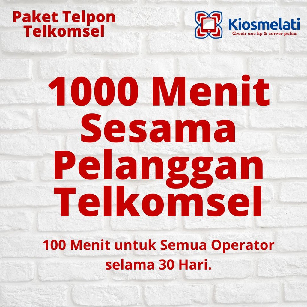 PAKET TELPON TELKOMSEL SEMUA OPERATOR SIMPATI AS LOOP 1000MNT/100MNT ALL OPERATOR- PAKET NELPON SIMP