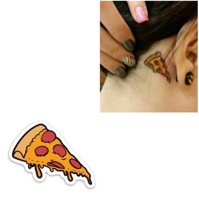 Tato Temporer/Stiker Tato Minimalis - PIZZA