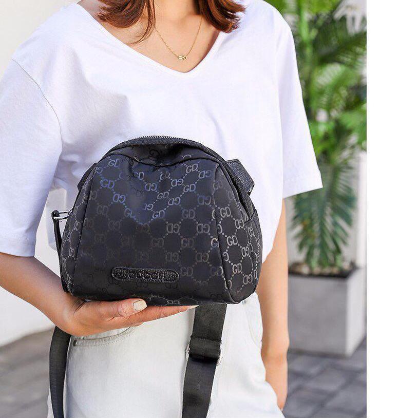 BJ79074 BLACK/GRAY TAS SLEMPANG KECIL TERMURAH UNDER 100RIBU TERLARIS BAGSTORE JAKARTA FASHION WANIT