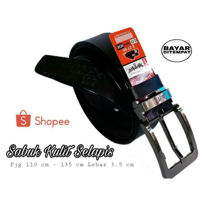 Ikat Pinggang Kulit Asli / Sabuk Kulit asli / Ikat Pinggang Kulit Selapis