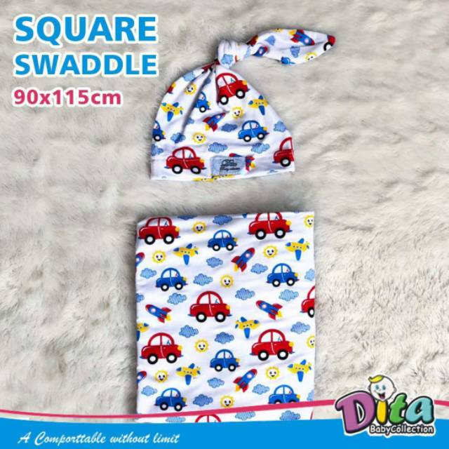 SNI DITA MOONSCARE FREE TOPI, Selimut Bedong Bayi Rainbow Dita , Bedong Bayi Instan , Bedong Bayi Baru Lahir Newborn