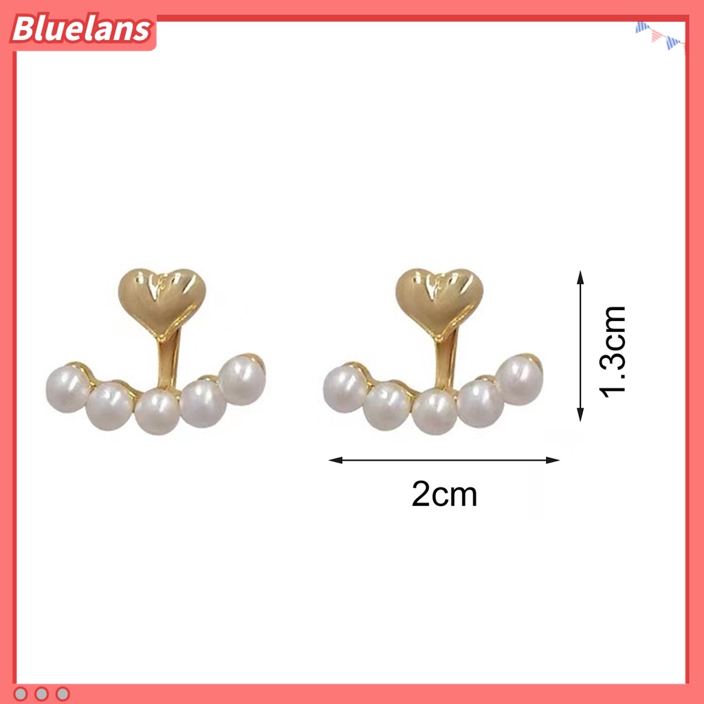 1 Pasang Anting Stud Mutiara Tiruan Bahan Alloy Untuk Aksesoris