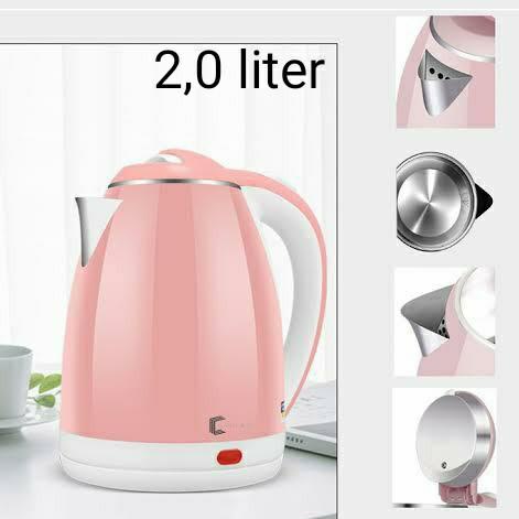♂ ketel listrik 1.5liter/ pemanas air/kettle stainless - 2,0liter ❅