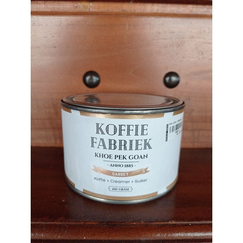 

Koffie Fabriek Creamer Kopi Bubuk Garut Khoe Pek Goan Kemasan Kaleng