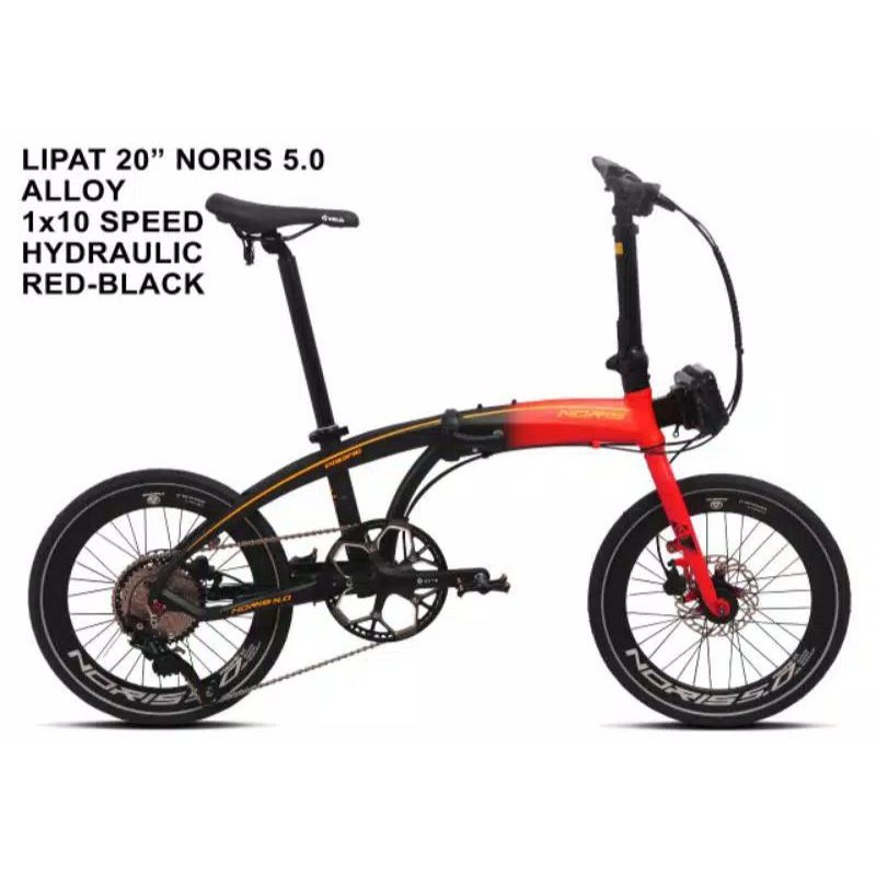 Sepeda Lipat Pacific Noris 5.0 Alloy 10 Speed Hydraulic Disc Brake Folding Bike