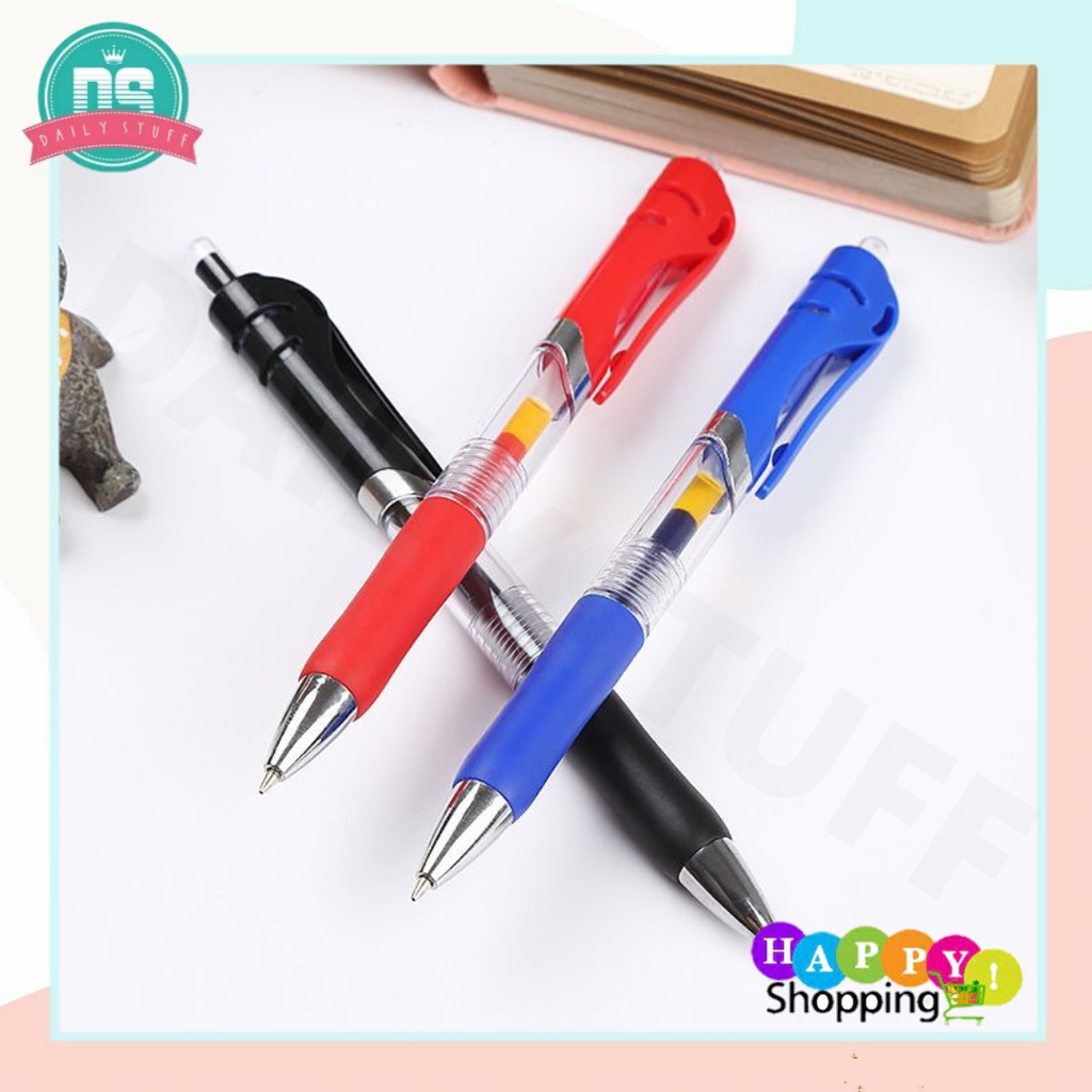 DS PN288 Pulpen Gel 0.5 Mm / Pulpen Pencet / Pulpen Mekanik Pencet / Alat Tulis / Perlengkapan Sekolah