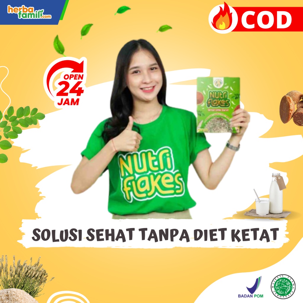 Minuman Serbuk Umbi Garut Nutriflakes - 100% Original Suplemen Makanan Diet Atasi Asam Lambung Diabetes Kontrol Kolesterol