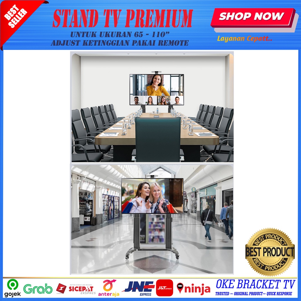 STANDING TV NB TW-100 MOTORIZED SIZE 60 - 100 INCH